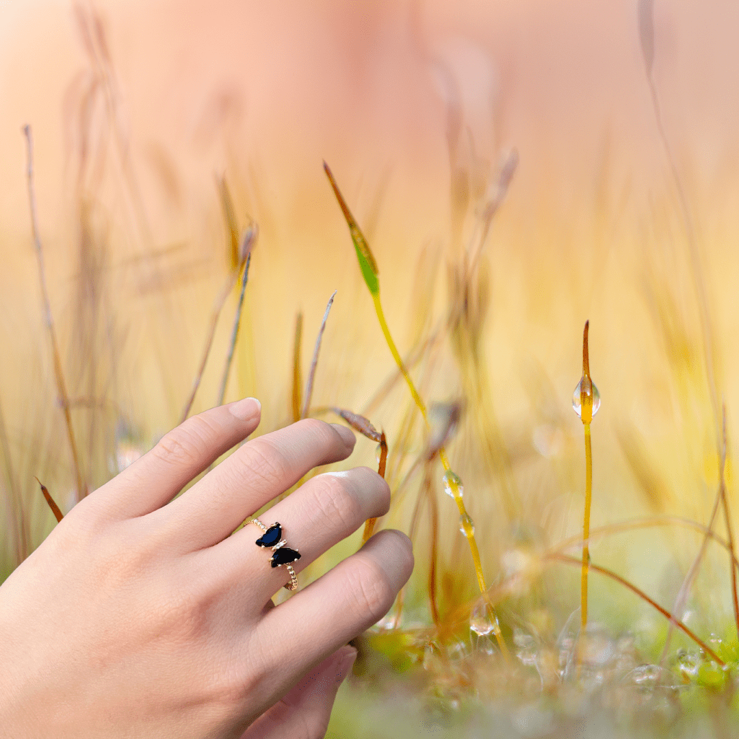 Mermaid Land Official Black Butterfly Ring