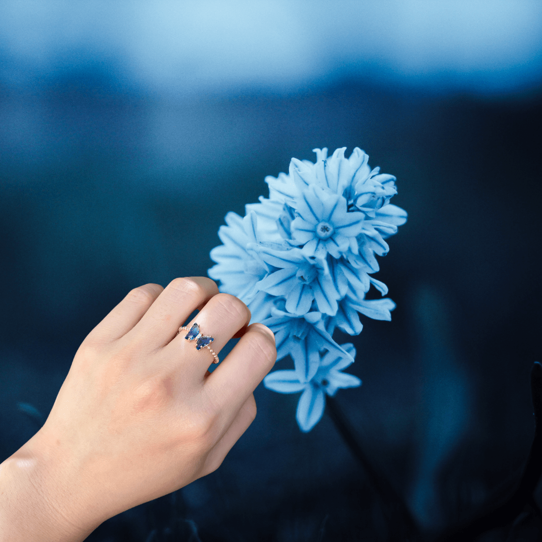 Mermaid Land Official Blue Butterfly Ring