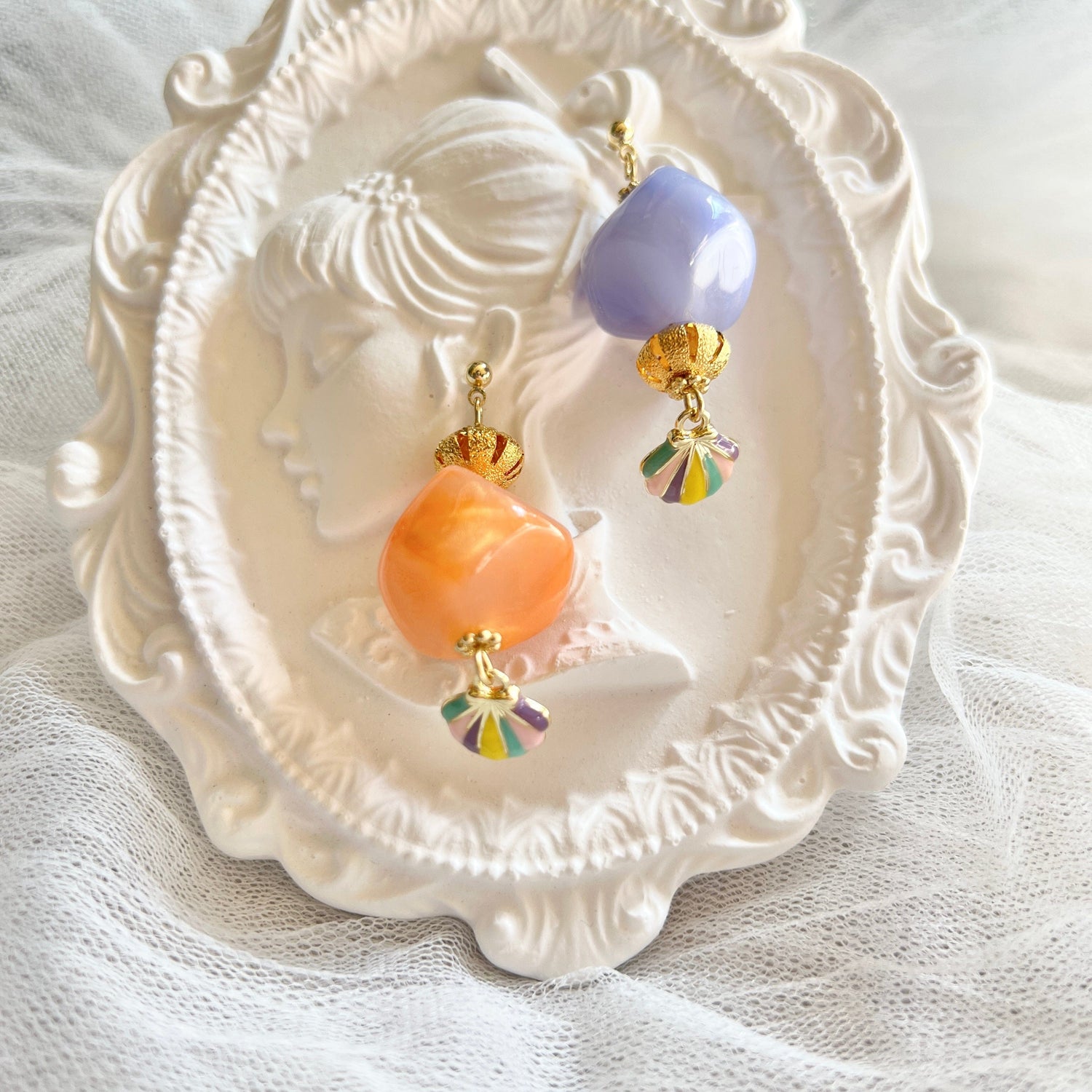 Mermaidland.offical Earrings Colourful Shell