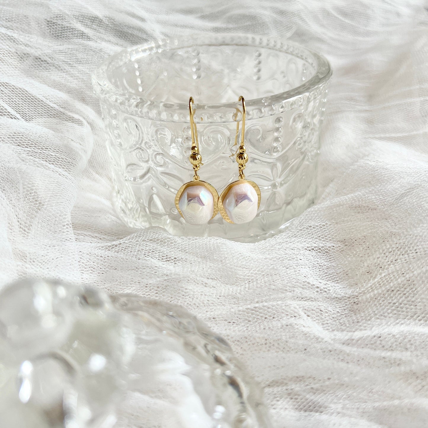 Mermaidland.offical Earrings Irregular Pearl