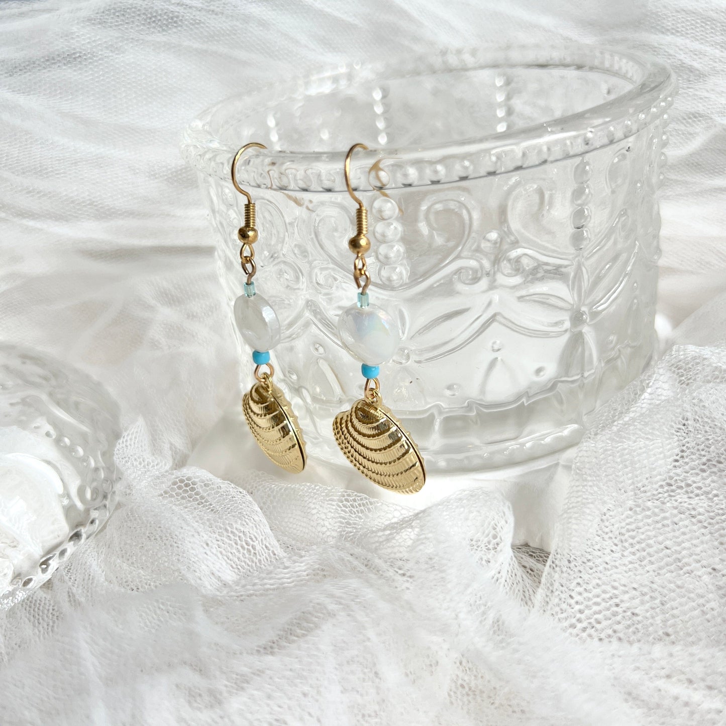 Mermaidland.offical Earrings Little Blue Shell