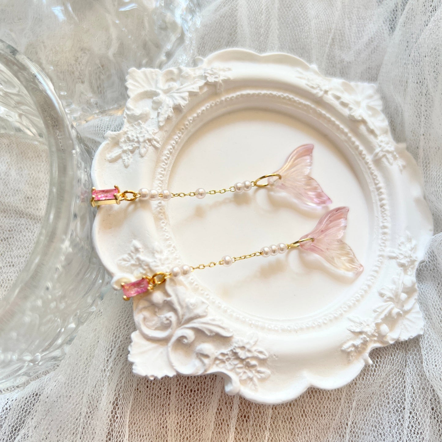 Mermaidland.offical Earrings Pink Pink Mermaid Tail