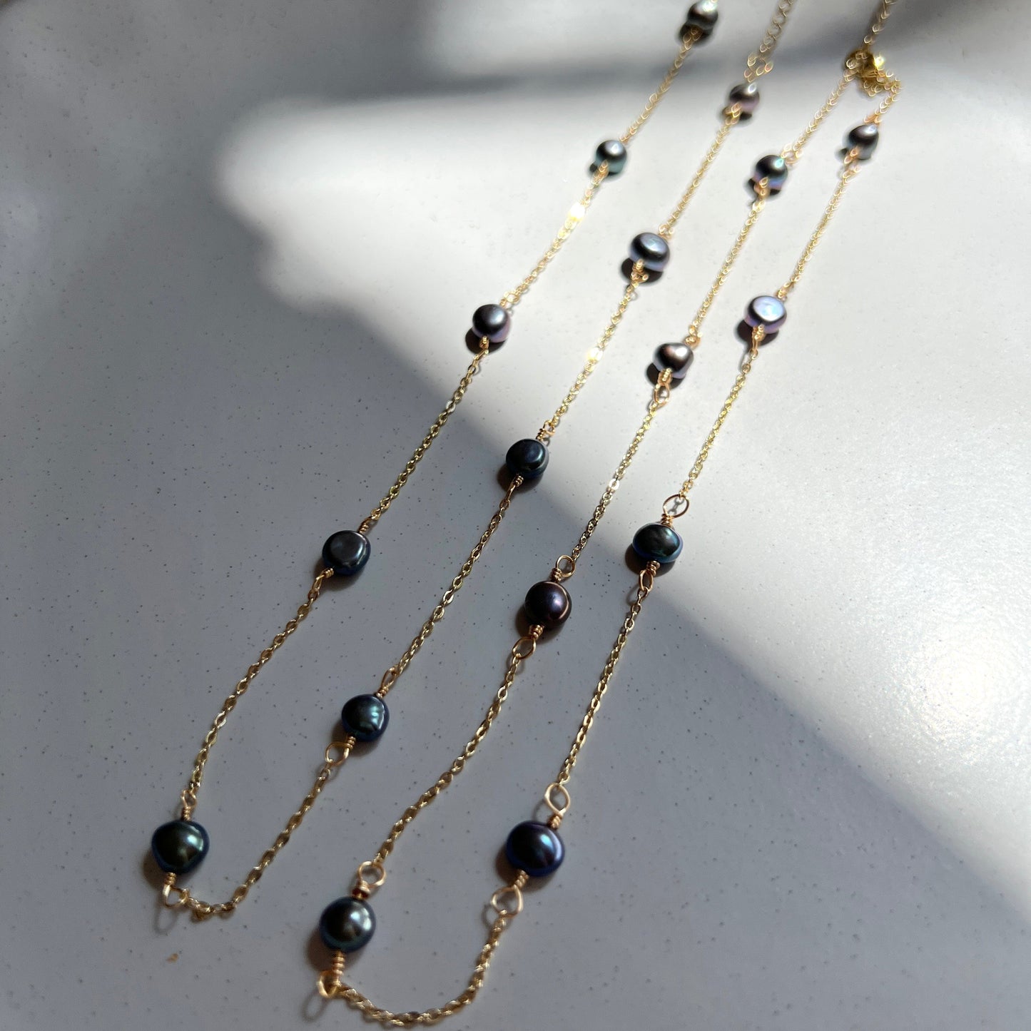 Mermaidland.offical Midnight black pearl necklace