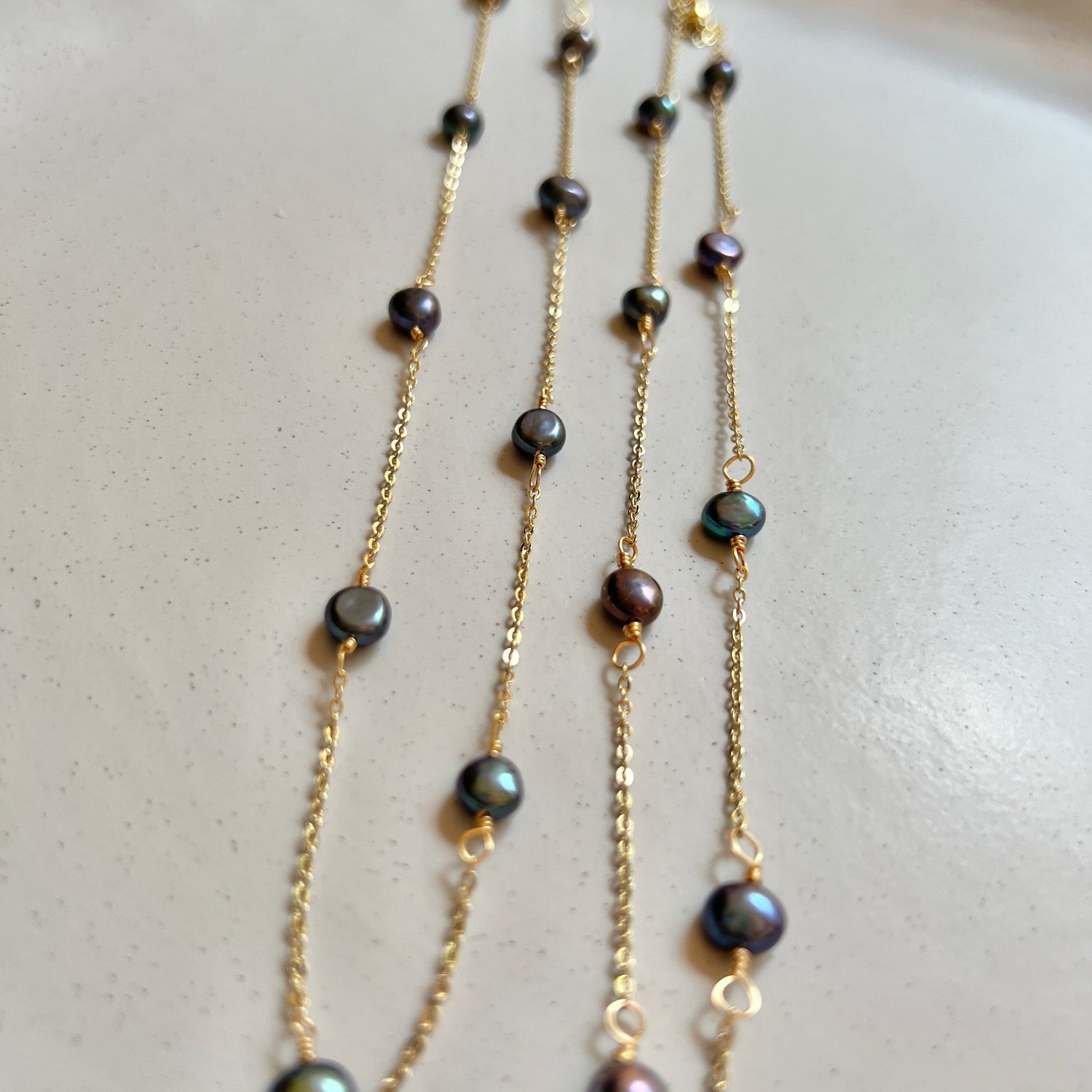 Mermaidland.offical Midnight black pearl necklace